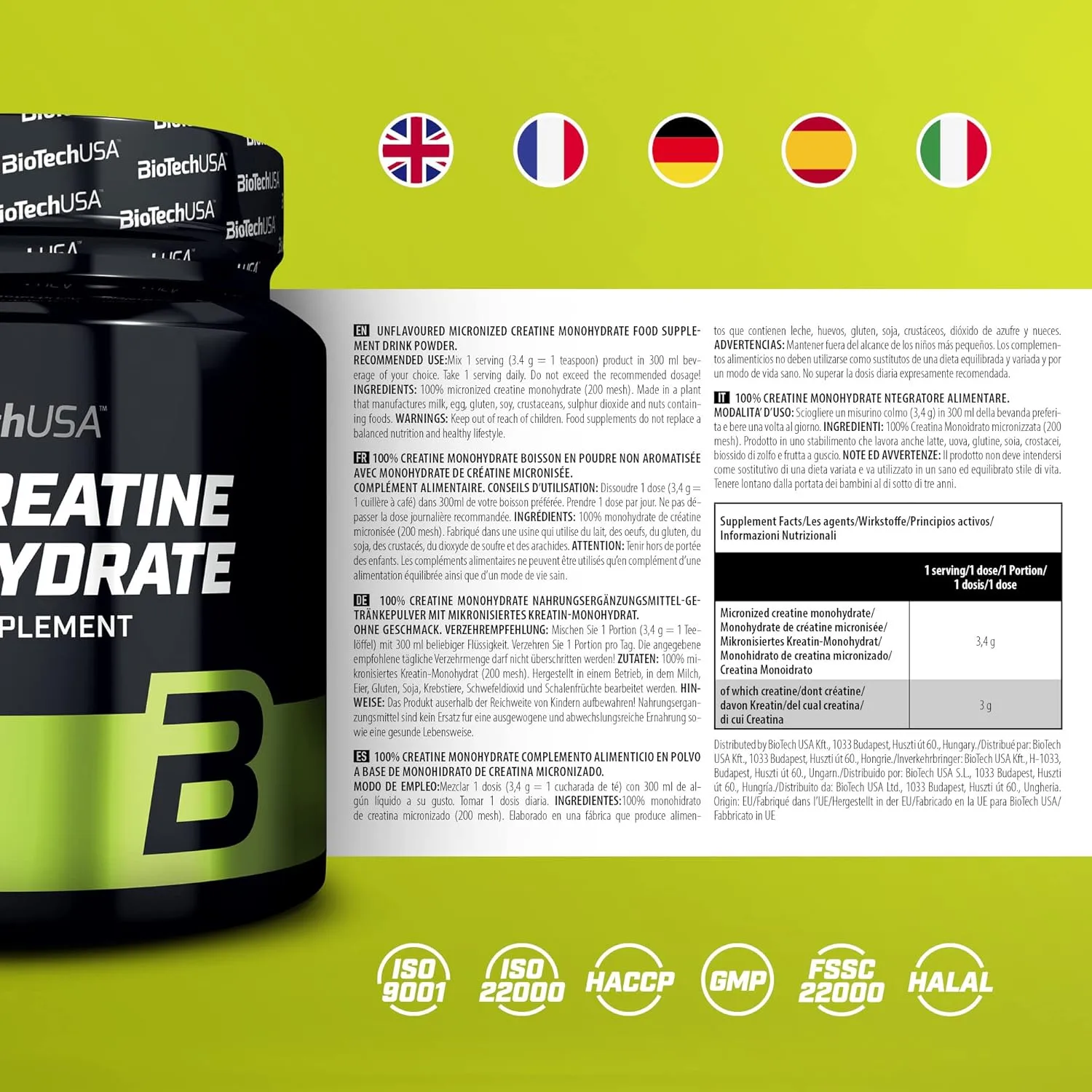 CREATINE BIOTECH USA  300GR